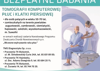 Bezpłatne badania tomografii klatki piersiowej i płuc