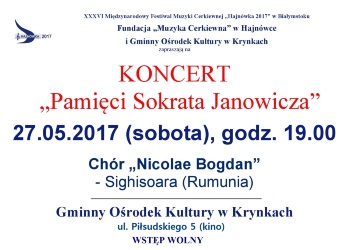 Koncert w Krynkach ku pamięci Sokrata J.