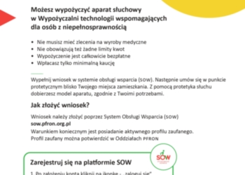 Wypożyczalnia technologii wspomagających dla osób z niepełnosprawnościami, a w szczególności aparatów słuchowych.