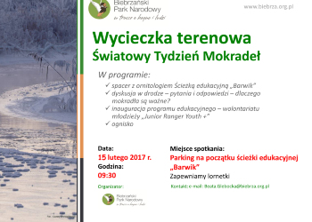 Wycieczka terenowa z okazji Światowego Tygodnia Mokradeł